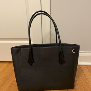 Dagne Dover Black Legend Vegan Leather Tote